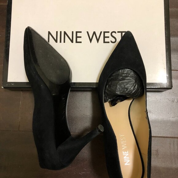 Nine West Black Suede High Heels - Picture 2 of 3
